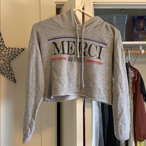 Crop light sweatshirt